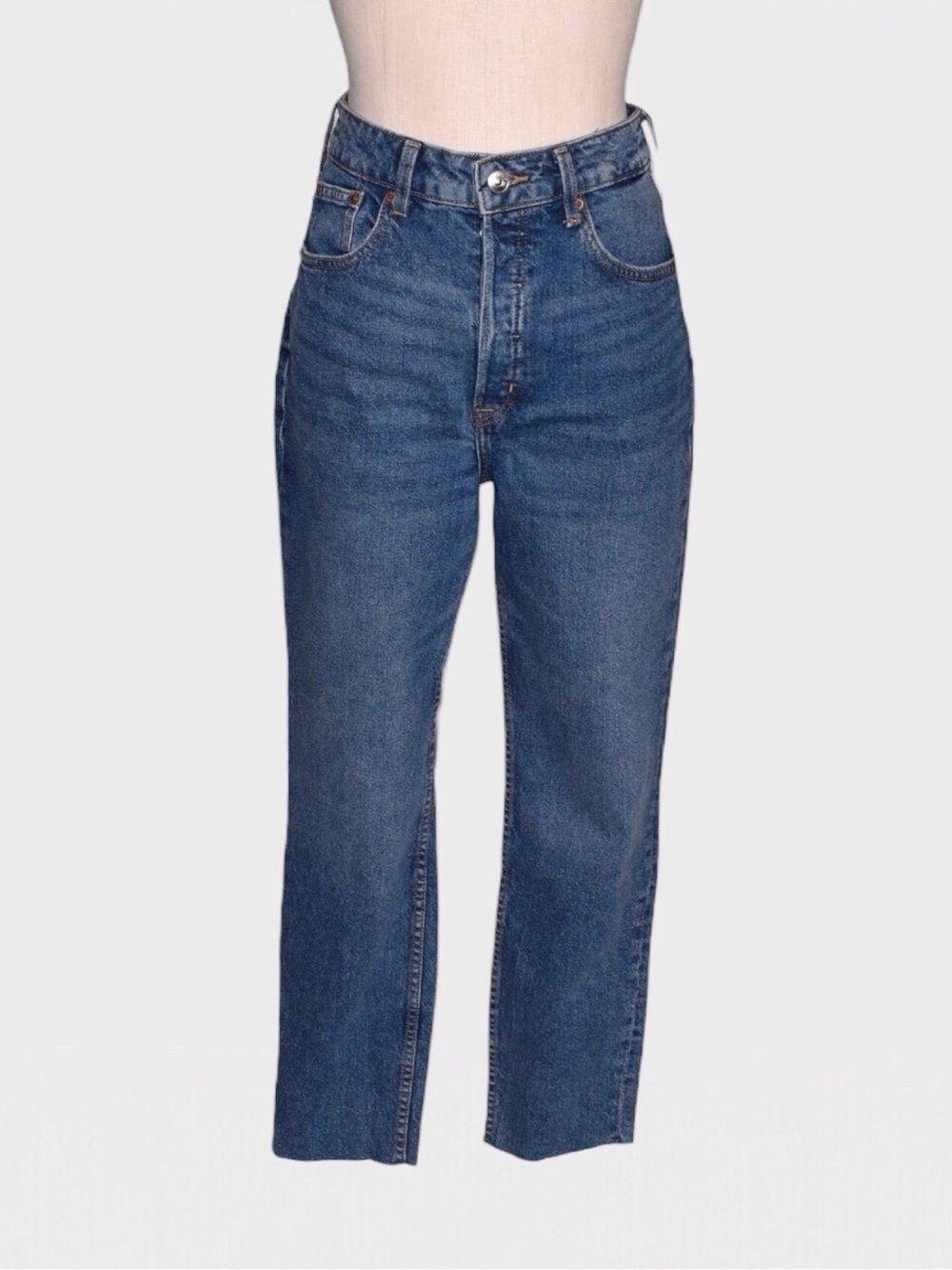 NWT H&M Divided High Rise 100% Cotton Mom Jeans